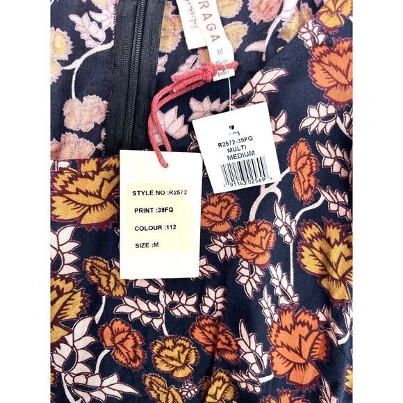 Revolve RAGA Size Medium Romper Shorts Long Sleeve Boho Cottage Peasant - Picture 5 of 13